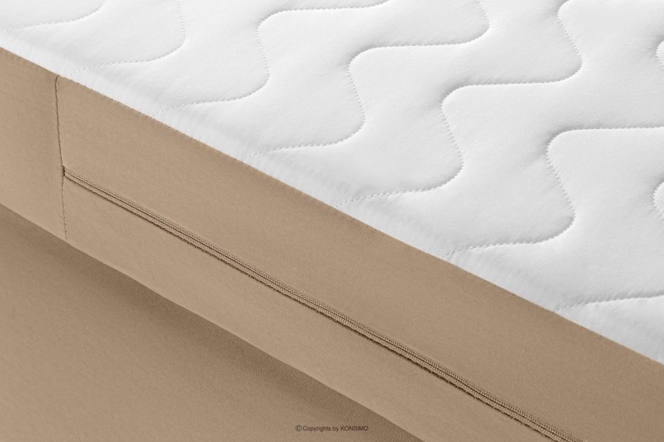 ARDEA Boxspringbett 180 cm velours dunkelbeige dunkelbeige - Foto 6