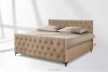ARDEA Boxspringbett 180 cm velours dunkelbeige dunkelbeige - Foto 2