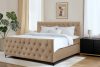 ARDEA Boxspringbett 180 cm velours dunkelbeige dunkelbeige - Foto 13