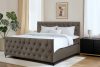 ARDEA Boxspringbett  Bonellfedern 180 cm Velours braun braun - Foto 13