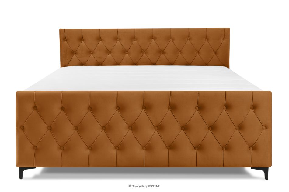 ARDEA Boxspringbett mit abnehmbarem Matratzenbezug 180 cm Velours rot rot - Foto 3