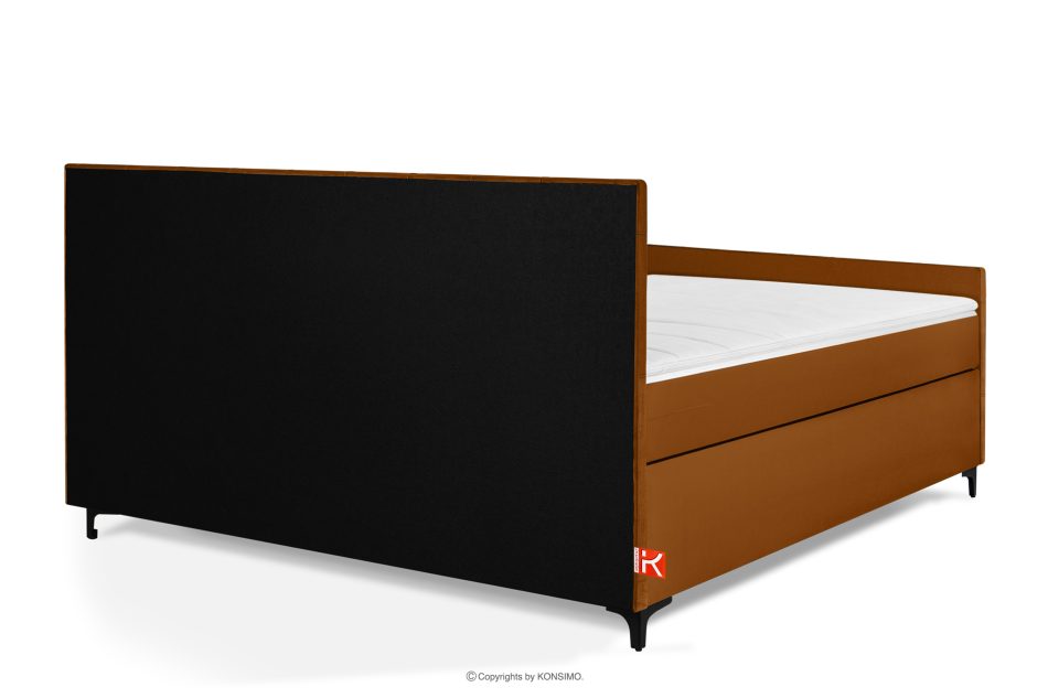 ARDEA Boxspringbett mit abnehmbarem Matratzenbezug 180 cm Velours rot rot - Foto 4