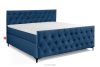 ARDEA Boxspringbett mit Matratze und Komfortschaumtopper 180 cm navy blau Velours marineblau - Foto 1
