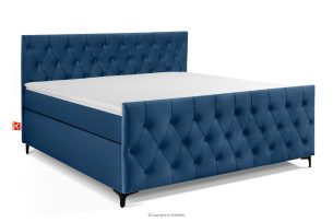 ARDEA, https://konsimo.de/kollektion/ardea/ Boxspringbett mit abnehmbarem Matratzenbezug 180 cm Velours marineblau marineblau - Foto
