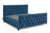 ARDEA Boxspringbett mit Matratze und Komfortschaumtopper 180 cm navy blau Velours marineblau - Foto 3