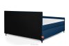 ARDEA Boxspringbett mit Matratze und Komfortschaumtopper 180 cm navy blau Velours marineblau - Foto 5