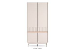 NALIA, https://konsimo.de/kollektion/nalia/ Eleganter kannelierter Schrank creme/eiche Creme/Eiche - Foto