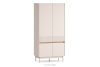 NALIA Eleganter kannelierter Schrank creme/eiche Creme/Eiche - Foto 3