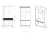 NALIA Eleganter kannelierter Schrank creme/eiche Creme/Eiche - Foto 10