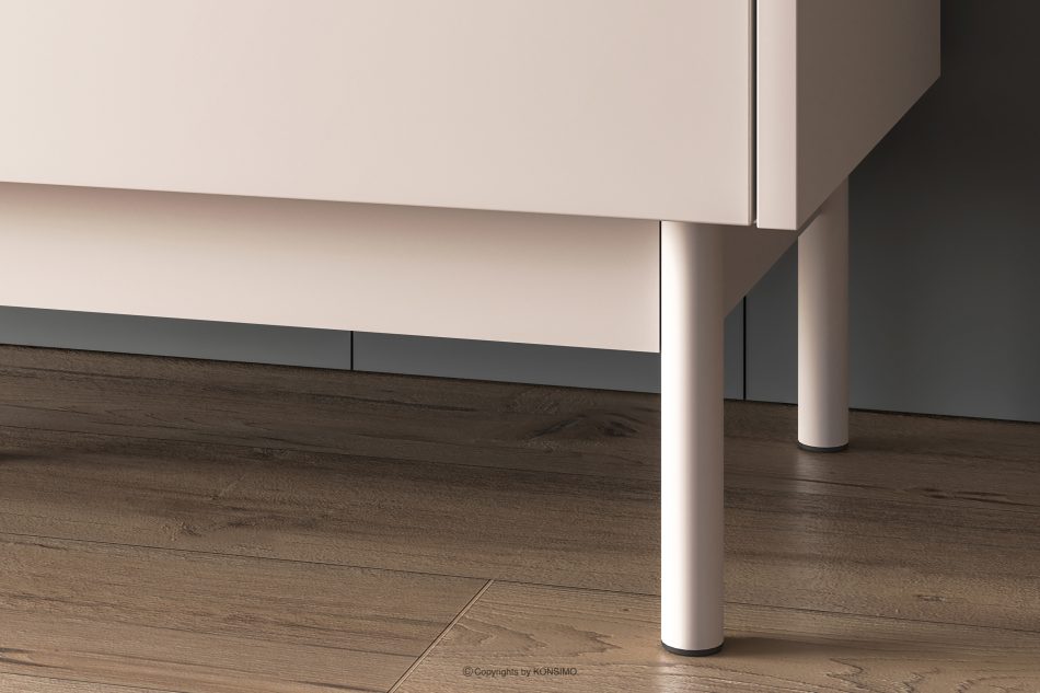 NALIA Elegante geriffelte Vitrine creme/eiche Creme/Eiche - Foto 8