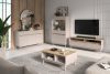 NALIA Elegante große geriffelte Vitrine creme/eiche Creme/Eiche - Foto 11