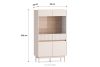 NALIA Elegante große geriffelte Vitrine creme/eiche Creme/Eiche - Foto 12