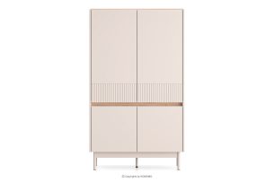 NALIA, https://konsimo.de/kollektion/nalia/ Elegante geriffelte Kommode creme/eiche Creme/Eiche - Foto