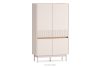 NALIA Elegante geriffelte Kommode creme/eiche Creme/Eiche - Foto 3