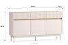 NALIA Elegante große geriffelte Kommode creme/eiche Creme/Eiche - Foto 10