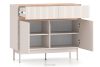 NALIA Elegante geriffelte Kommode creme/eiche Creme/Eiche - Foto 4