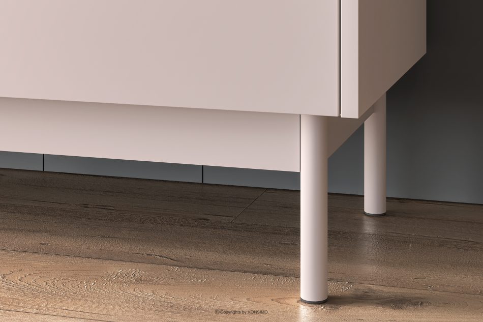 NALIA Elegante geriffelte Kommode creme/eiche Creme/Eiche - Foto 5