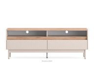 Eleganter geriffelter RTV-Schrank creme/eiche