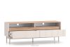 NALIA Eleganter geriffelter RTV-Schrank creme/eiche Creme/Eiche - Foto 4