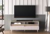 NALIA Eleganter geriffelter RTV-Schrank creme/eiche Creme/Eiche - Foto 5