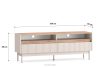 NALIA Eleganter geriffelter RTV-Schrank creme/eiche Creme/Eiche - Foto 10