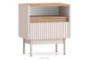 NALIA Eleganter geriffelter Nachttisch creme/eiche Creme/Eiche - Foto 3