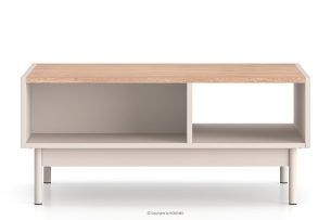 NALIA, https://konsimo.de/kollektion/nalia/ Eleganter geriffelter Couchtisch creme/eiche Creme/Eiche - Foto