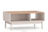 NALIA Eleganter geriffelter Couchtisch creme/eiche Creme/Eiche - Foto 3