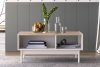 NALIA Eleganter geriffelter Couchtisch creme/eiche Creme/Eiche - Foto 2
