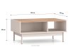 NALIA Eleganter geriffelter Couchtisch creme/eiche Creme/Eiche - Foto 7