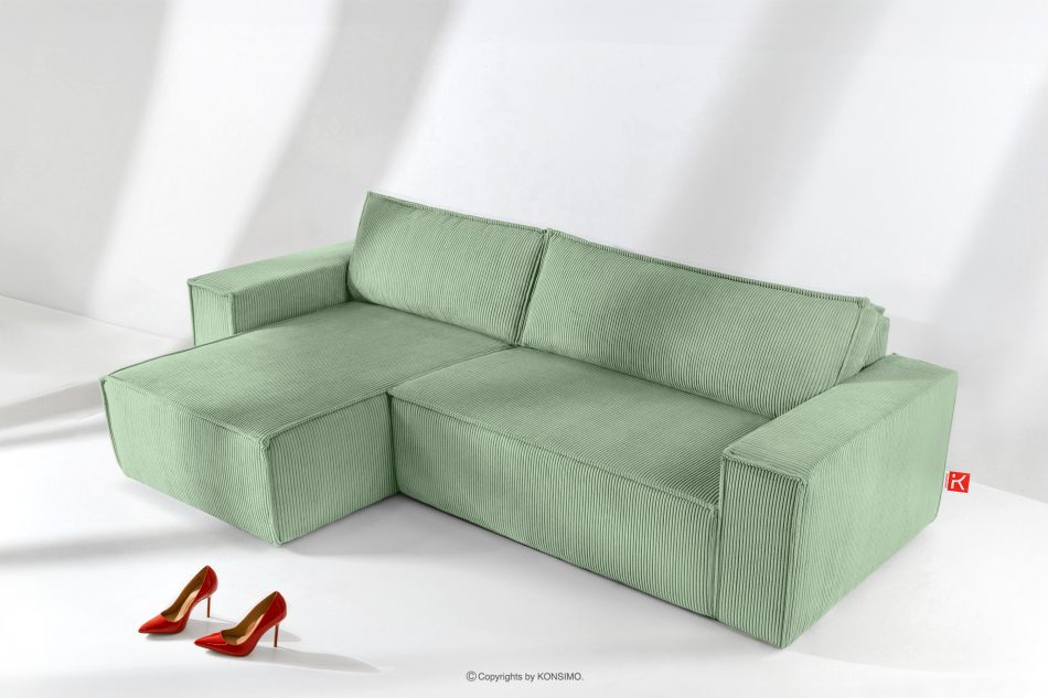 NAPI Mehrzweck-Ecksofa mit Schlaffunktion mint rechts/links Minze - Foto 18