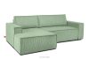 NAPI Ausziehbares Ecksofa für Lounge mint Kordstoff links Minze - Foto 4