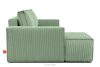 NAPI Ausziehbares Ecksofa für Lounge mint Kordstoff links Minze - Foto 5