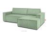 NAPI Ausziehbares Ecksofa mit Bettkasten mint Kordstoff rechts Minze - Foto 4