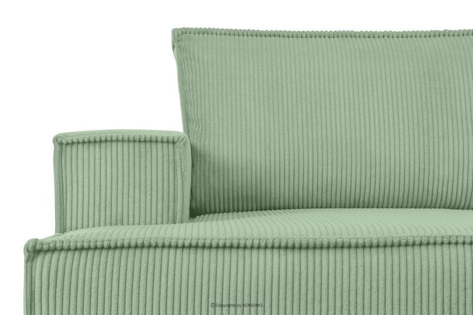 NAPI Ausziehbares Ecksofa mit Bettkasten mint Kordstoff rechts Minze - Foto 8