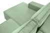 NAPI Ausziehbares Ecksofa mit Bettkasten mint Kordstoff rechts Minze - Foto 10