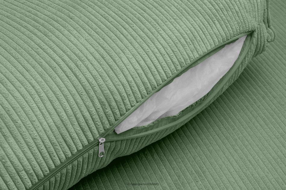 NAPI Ausziehbares Ecksofa mit Bettkasten mint Kordstoff rechts Minze - Foto 15