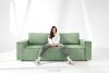 NAPI Ausziehbares Ecksofa mit Bettkasten mint Kordstoff rechts Minze - Foto 23