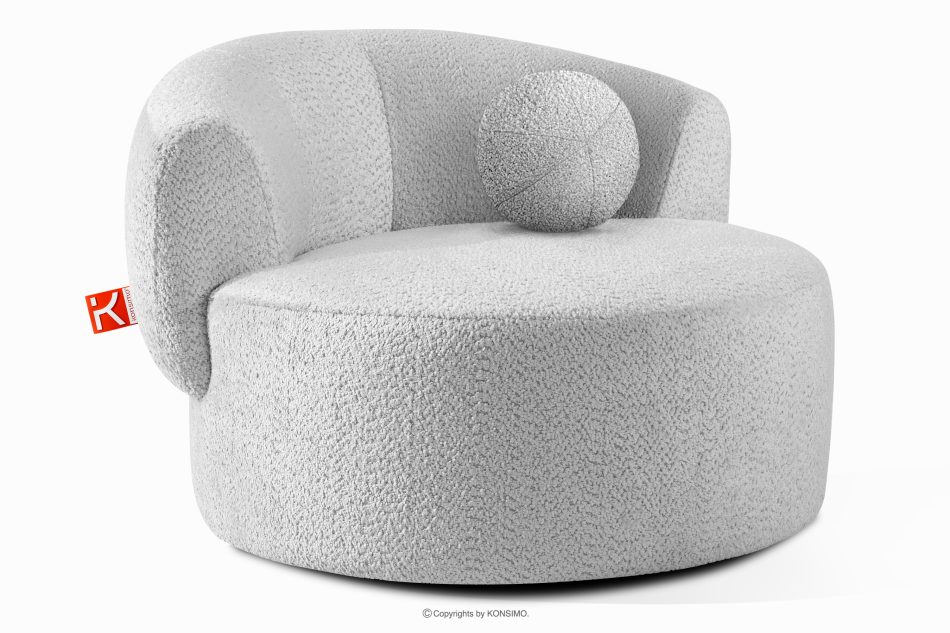 VIRA Chenille-Stoff Drehsessel grau grau - Foto 2