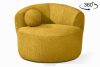 Drehsessel Chenille-Stoff gelb