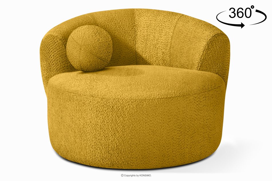 VIRA Drehsessel Chenille-Stoff gelb gelb - Foto 0