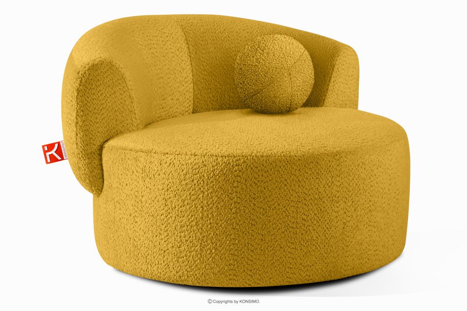 VIRA Drehsessel Chenille-Stoff gelb gelb - Foto 2