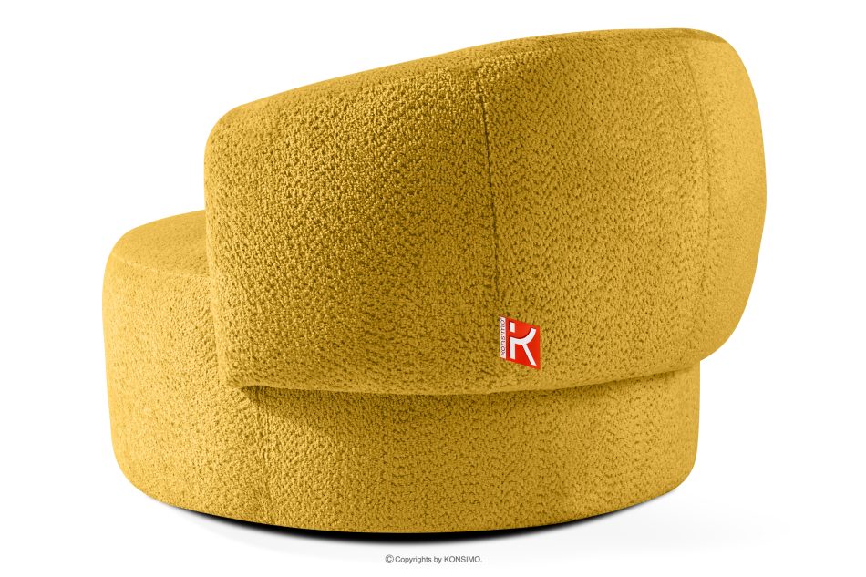 VIRA Drehsessel Chenille-Stoff gelb gelb - Foto 3