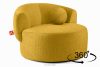 VIRA Drehsessel Chenille-Stoff gelb gelb - Foto 5