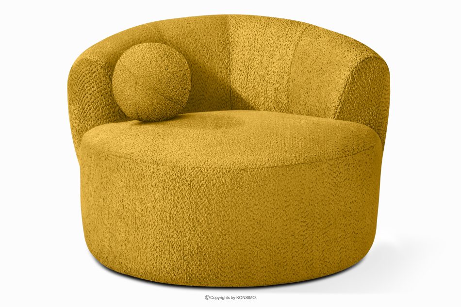 VIRA Drehsessel Chenille-Stoff gelb gelb - Foto 5