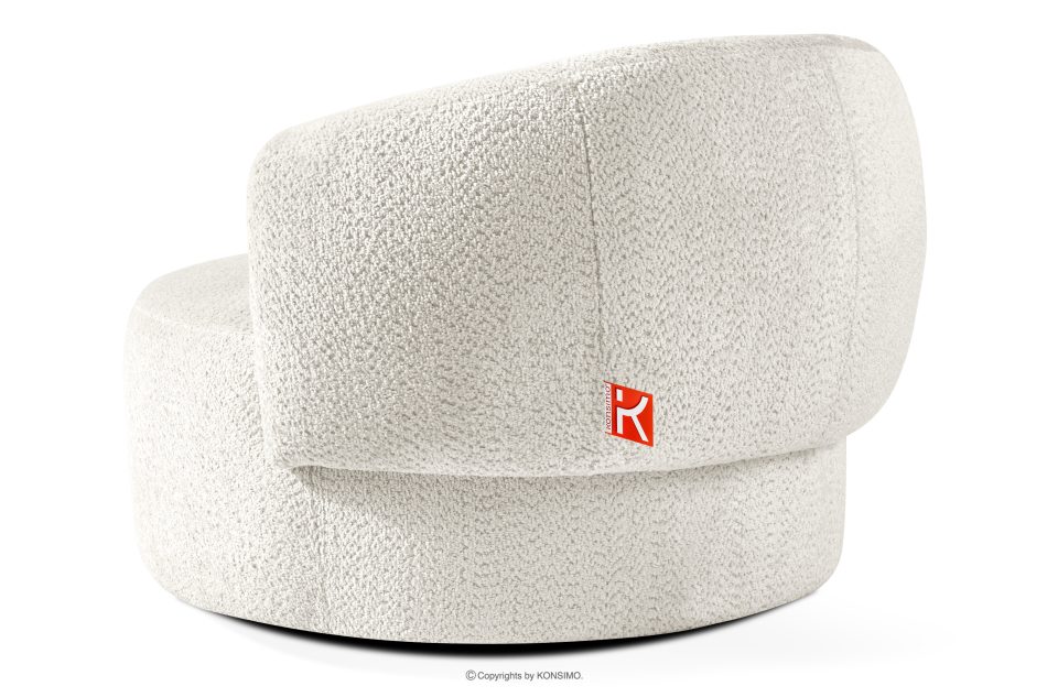 VIRA Chenille-Stoff Drehsessel weiß weiß - Foto 3