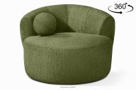 Drehsessel Chenille-Stoff oliv