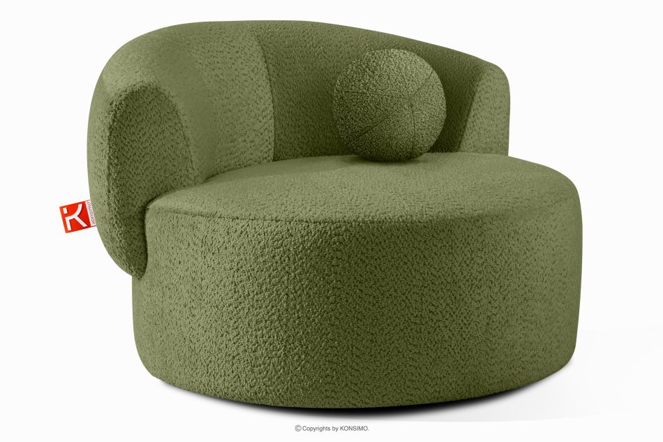 VIRA Drehsessel Chenille-Stoff oliv oliv - Foto 2