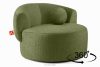 VIRA Drehsessel Chenille-Stoff oliv oliv - Foto 5