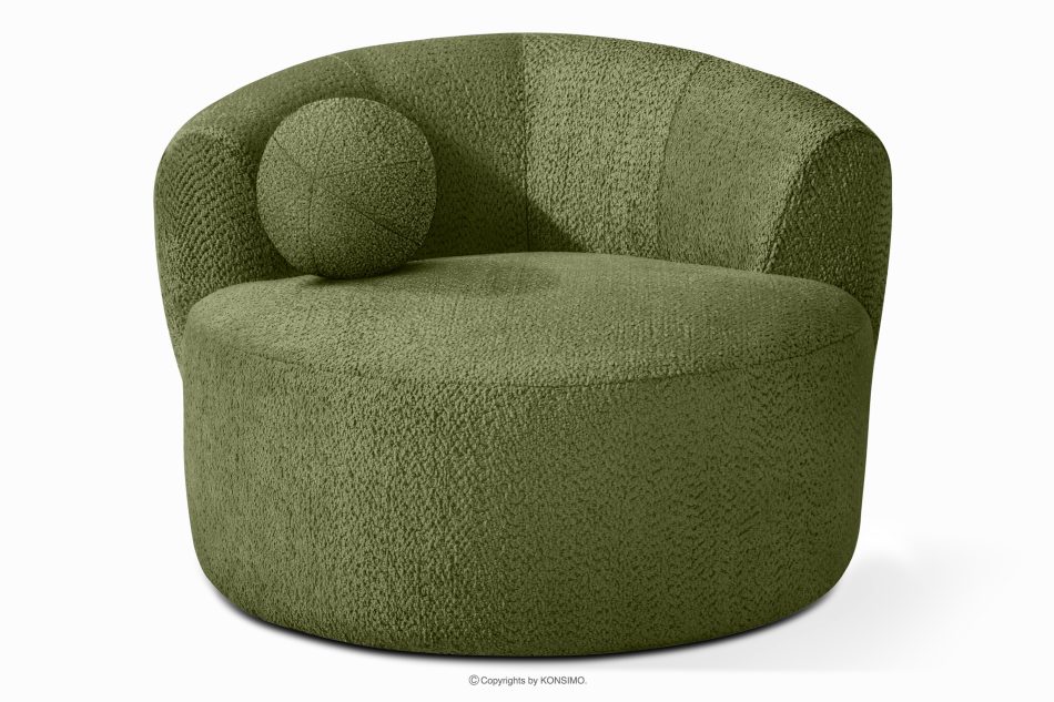 VIRA Drehsessel Chenille-Stoff oliv oliv - Foto 5